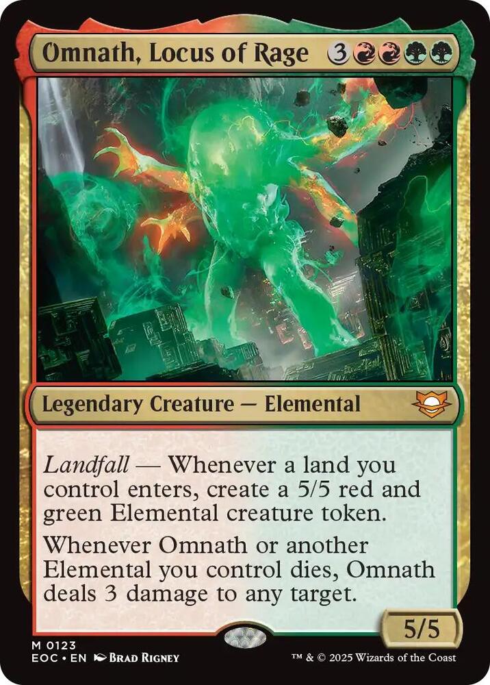 Omnath, Locus of Rage 123 card from Commander: Edge of Eternities