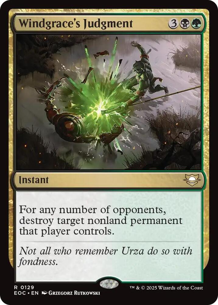 Windgrace's Judgment 129 card from Commander: Edge of Eternities