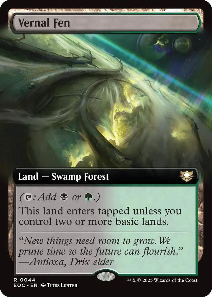 Vernal Fen (Extended Art) 44 card from Commander: Edge of Eternities