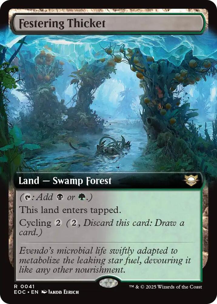 Festering Thicket (Extended Art) 41 card from Commander: Edge of Eternities