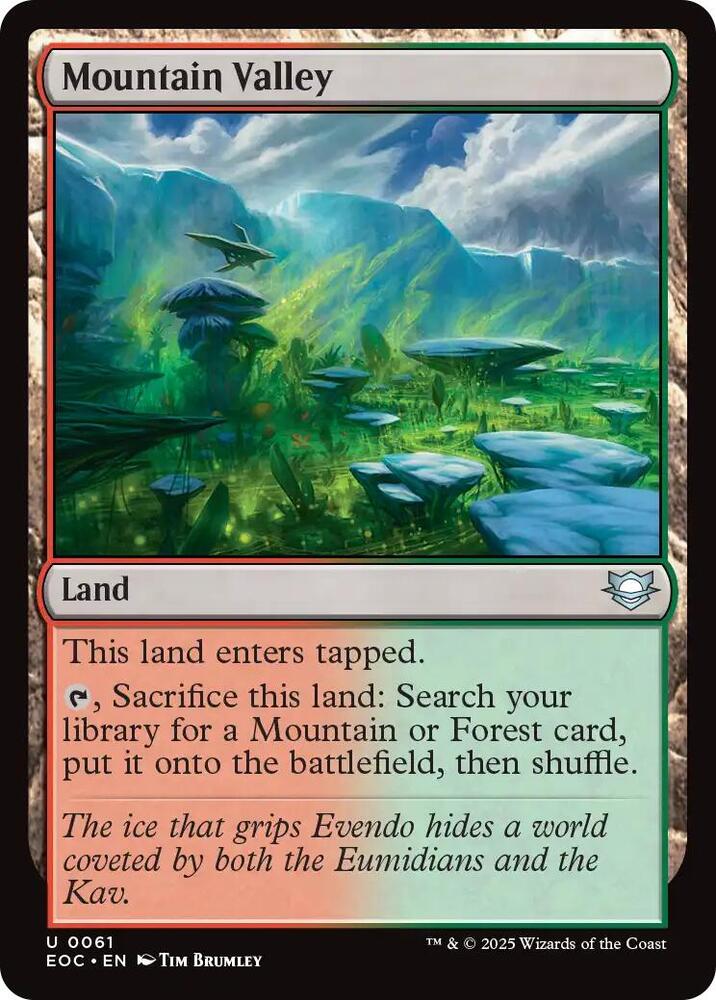 Mountain Valley 61 card from Commander: Edge of Eternities