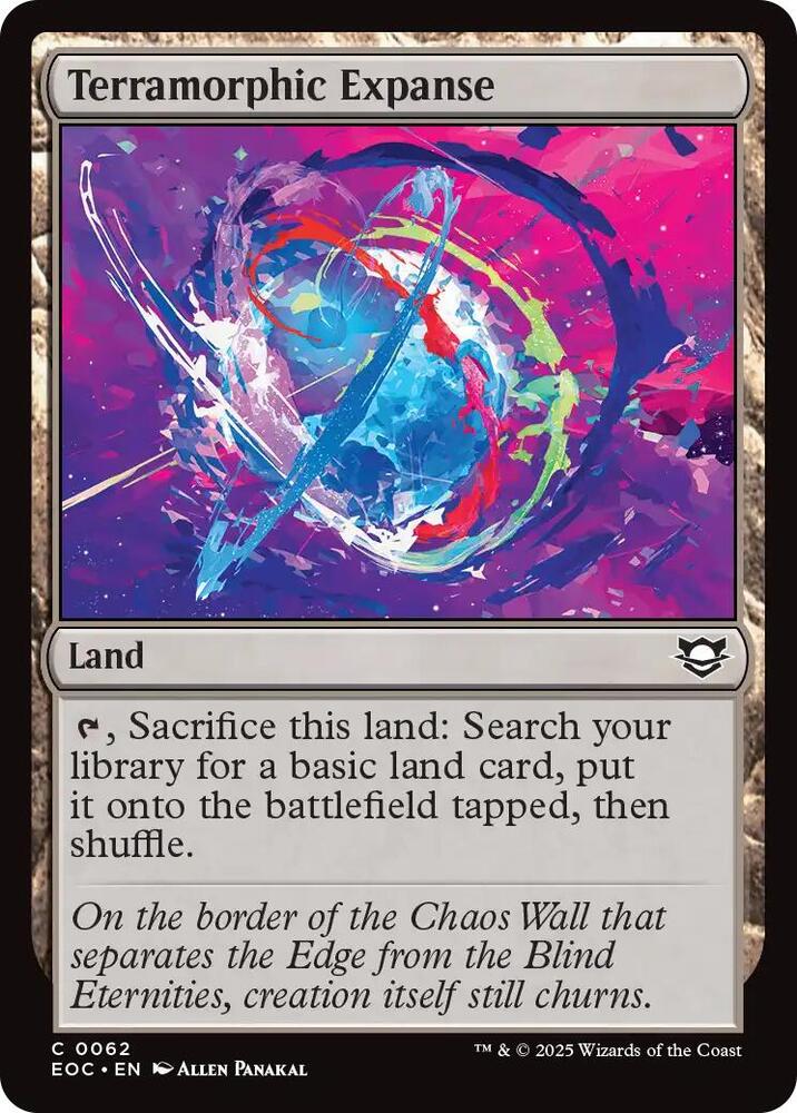 Terramorphic Expanse 62 card from Commander: Edge of Eternities