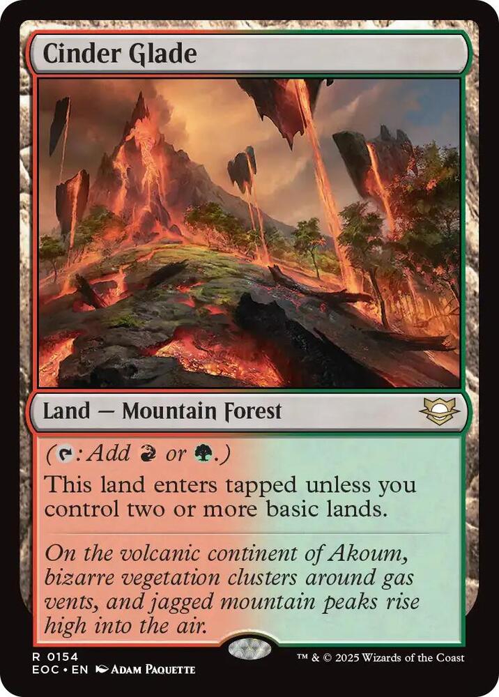 Cinder Glade 154 card from Commander: Edge of Eternities