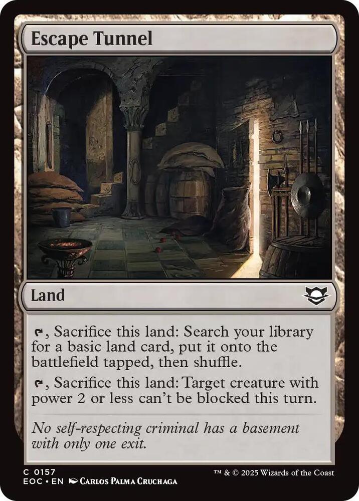 Escape Tunnel 157 card from Commander: Edge of Eternities