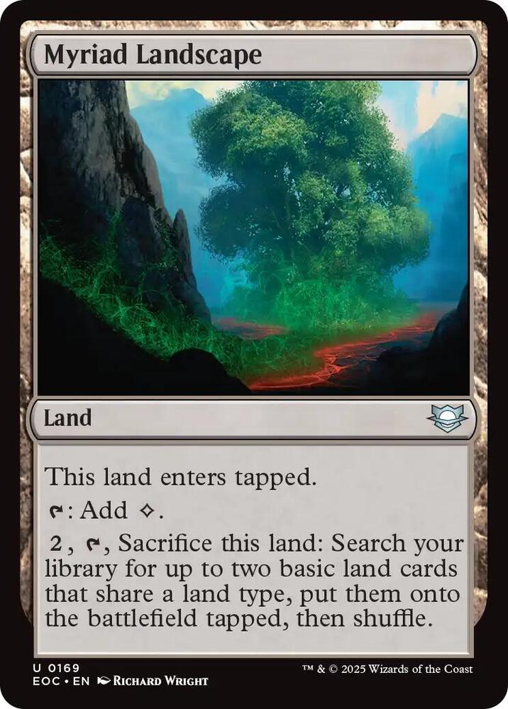 Myriad Landscape 169 card from Commander: Edge of Eternities