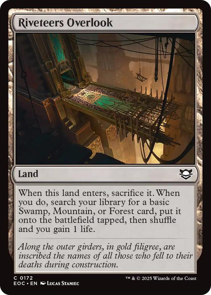 Riveteers Overlook 172 card from Commander: Edge of Eternities