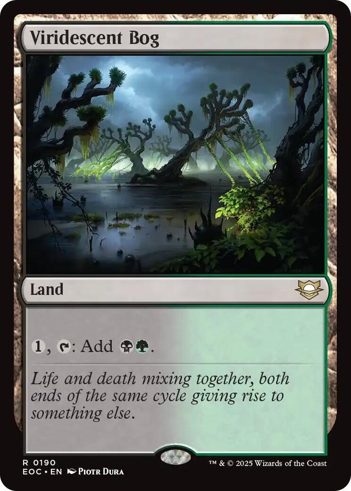 Viridescent Bog 190 card from Commander: Edge of Eternities