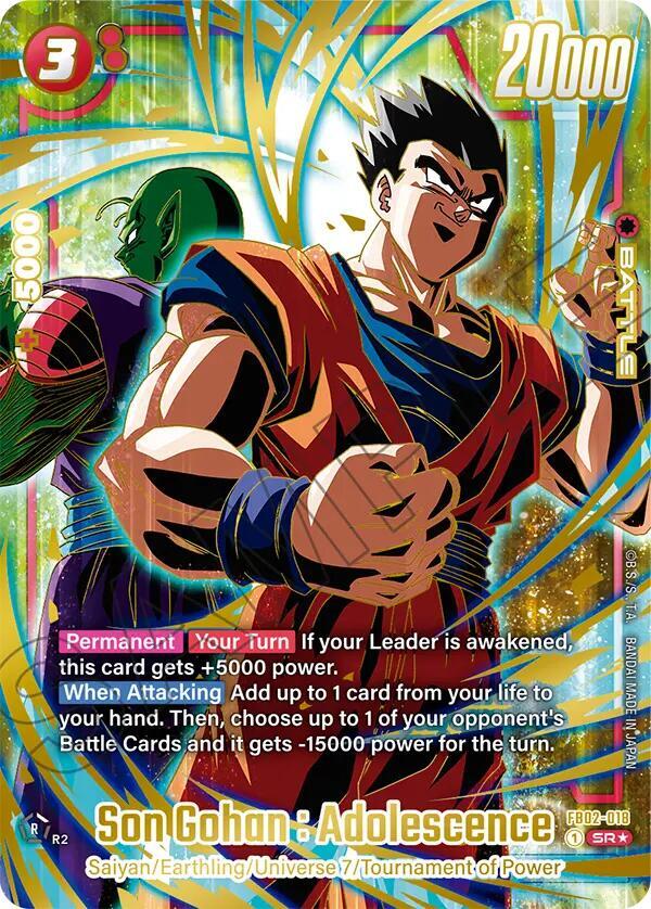 Son Gohan : Adolescence (1st Anniversary Set) FB02-018 card from Fusion World Promotion Cards and Packs