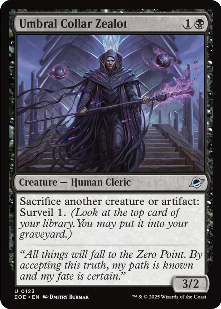 Umbral Collar Zealot 123 card from Edge of Eternities