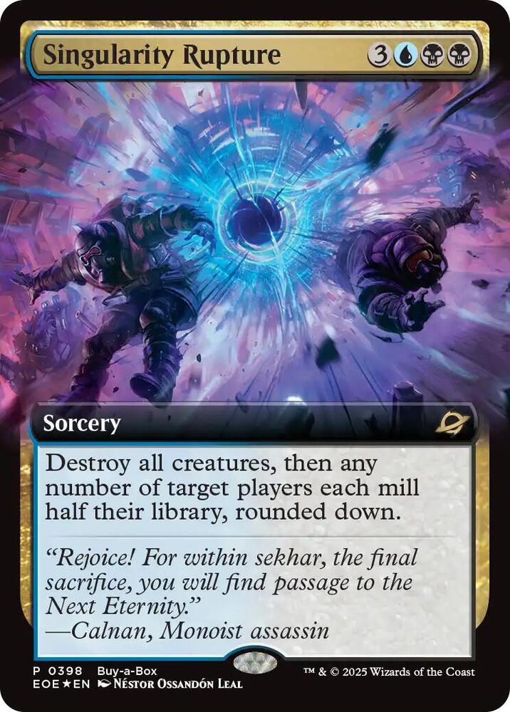 Singularity Rupture (Extended Art) 398 card from Buy-A-Box Promos