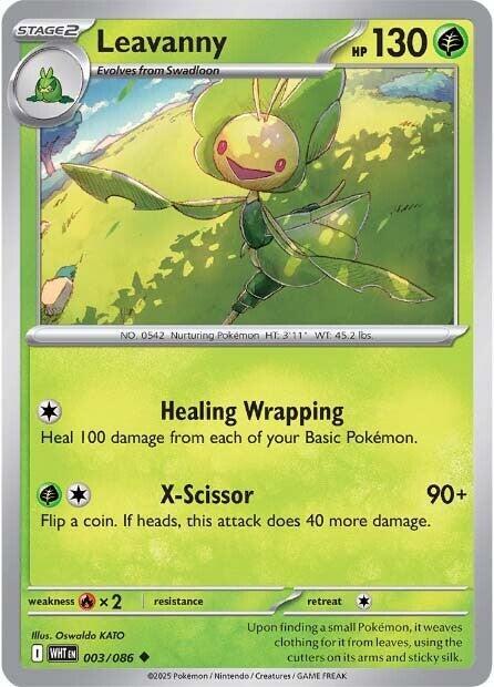 Leavanny 003/086 card from SV: White Flare