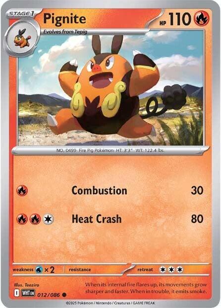 Pignite 012/086 card from SV: White Flare