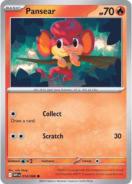 Pansear 014/086 card from SV: White Flare