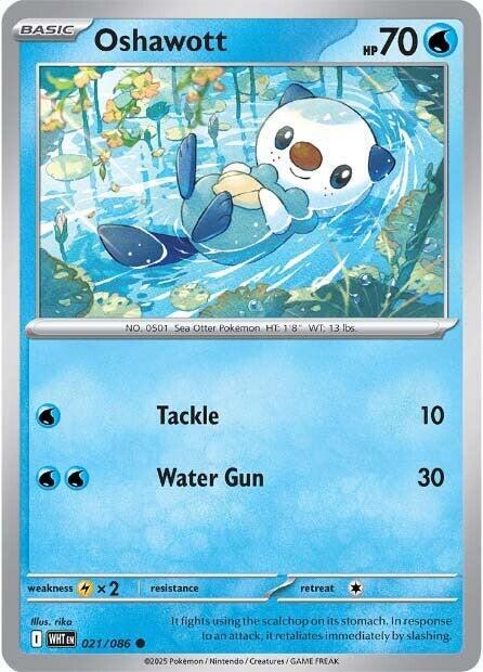 Oshawott 021/086 card from SV: White Flare