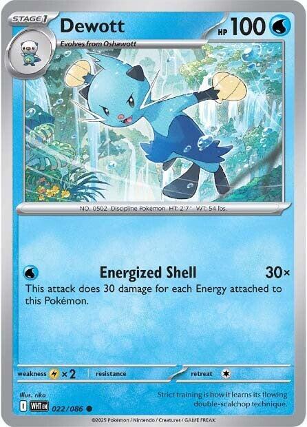 Dewott 022/086 card from SV: White Flare