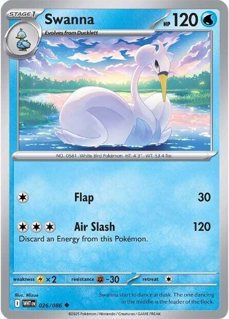 Swanna 026/086 card from SV: White Flare