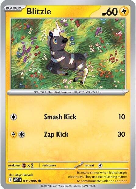 Blitzle 031/086 card from SV: White Flare