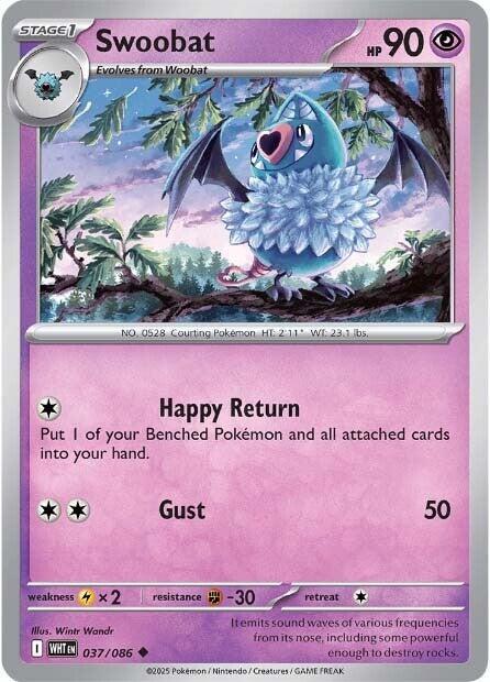Swoobat 037/086 card from SV: White Flare