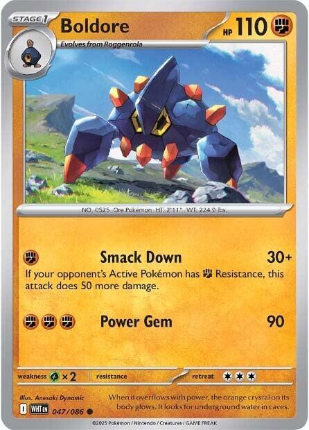 Boldore 047/086 card from SV: White Flare