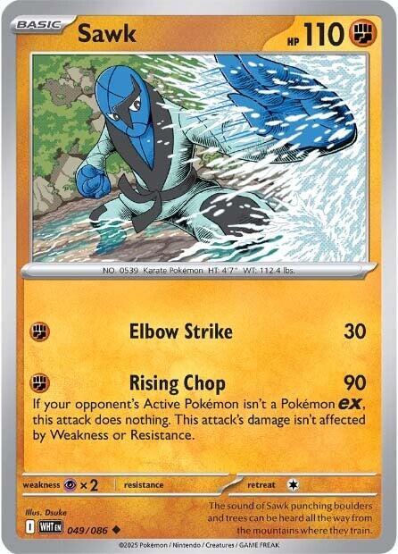 Sawk 049/086 card from SV: White Flare