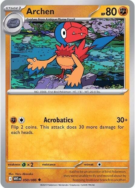 Archen 050/086 card from SV: White Flare