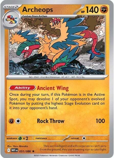 Archeops 051/086 card from SV: White Flare