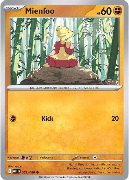Mienfoo 052/086 card from SV: White Flare