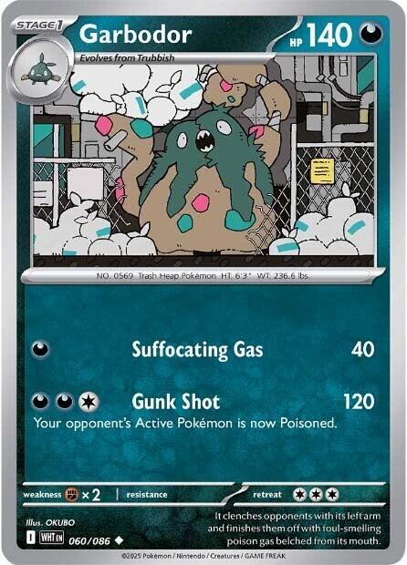 Garbodor 060/086 card from SV: White Flare