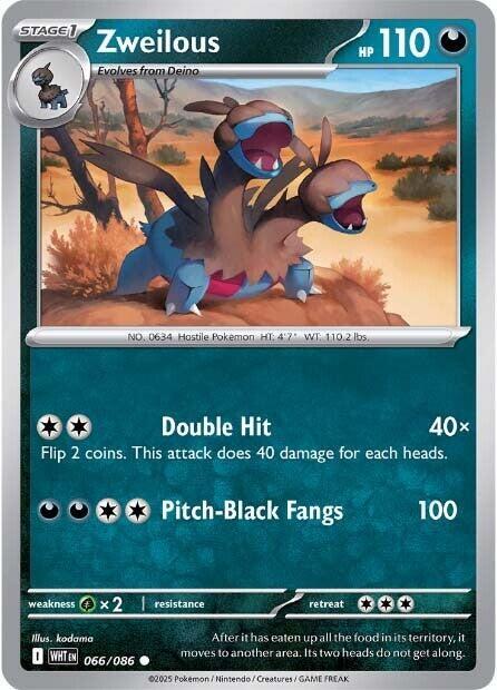 Zweilous 066/086 card from SV: White Flare