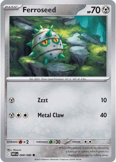 Ferroseed 068/086 card from SV: White Flare