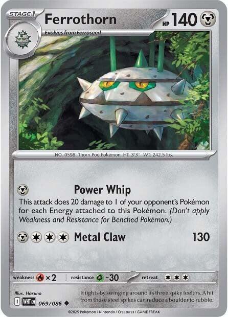 Ferrothorn 069/086 card from SV: White Flare