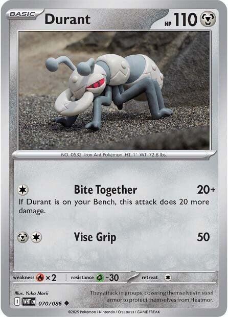 Durant 070/086 card from SV: White Flare