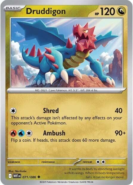 Druddigon 071/086 card from SV: White Flare