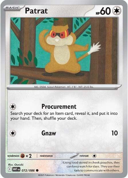 Patrat 072/086 card from SV: White Flare