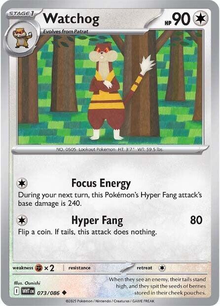 Watchog 073/086 card from SV: White Flare