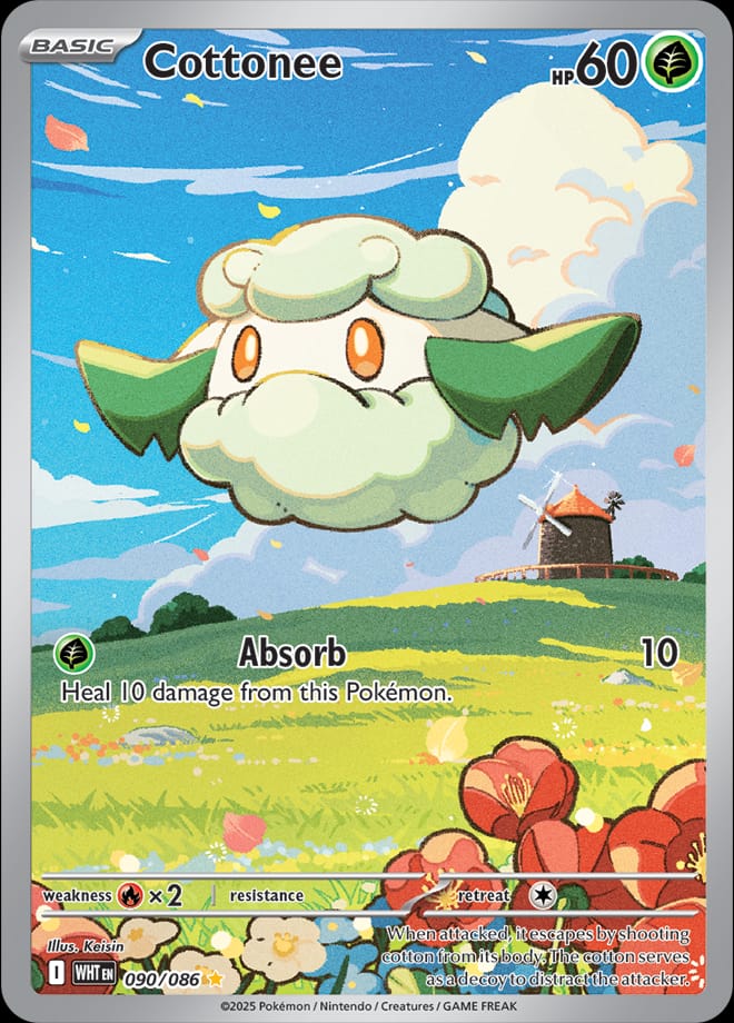 Cottonee 090/086 card from SV: White Flare