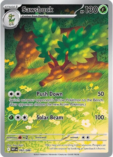 Sawsbuck 092/086 card from SV: White Flare