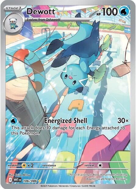 Dewott 106/086 card from SV: White Flare