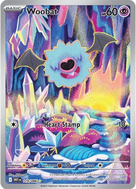 Woobat 119/086 card from SV: White Flare