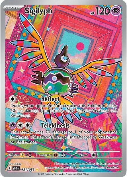 Sigilyph 121/086 card from SV: White Flare