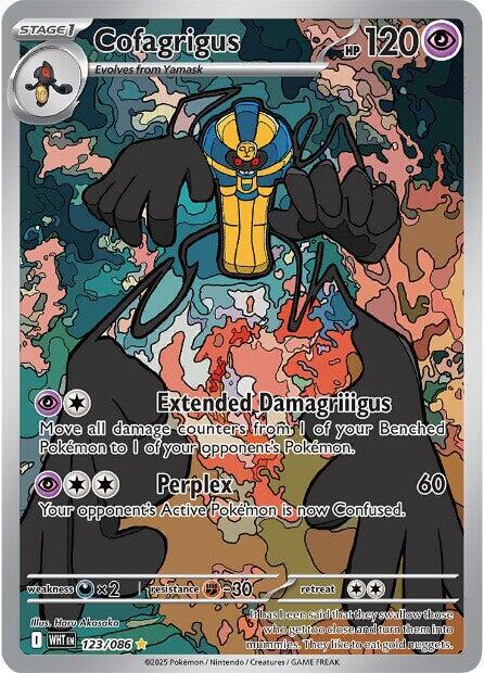 Cofagrigus 123/086 card from SV: White Flare