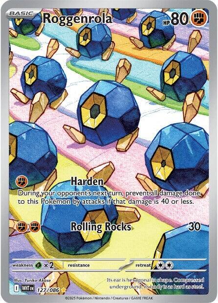 Roggenrola 127/086 card from SV: White Flare