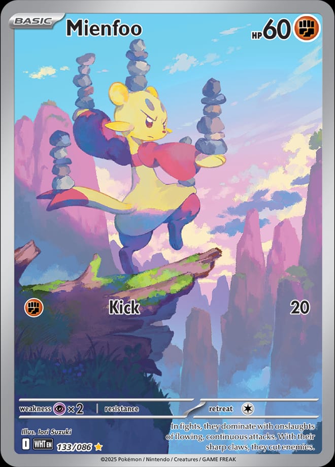 Mienfoo 133/086 card from SV: White Flare