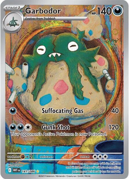 Garbodor 141/086 card from SV: White Flare