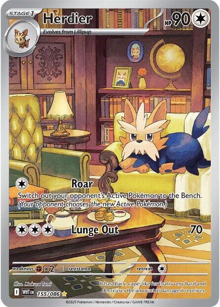 Herdier 155/086 card from SV: White Flare