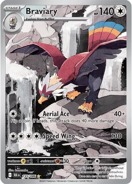 Braviary 155/086 card from SV: Black Bolt