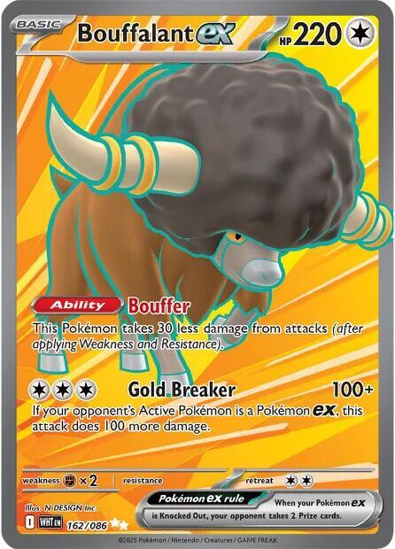Bouffalant ex 162/086 card from SV: White Flare