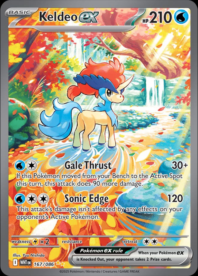 Keldeo ex 167/086 card from SV: White Flare