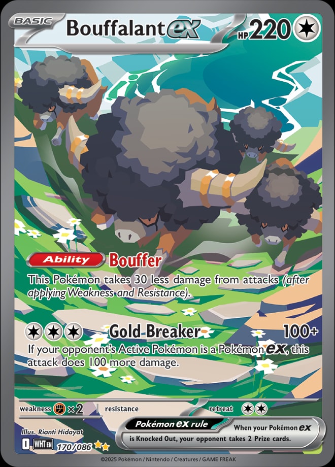 Bouffalant ex 170/086 card from SV: White Flare