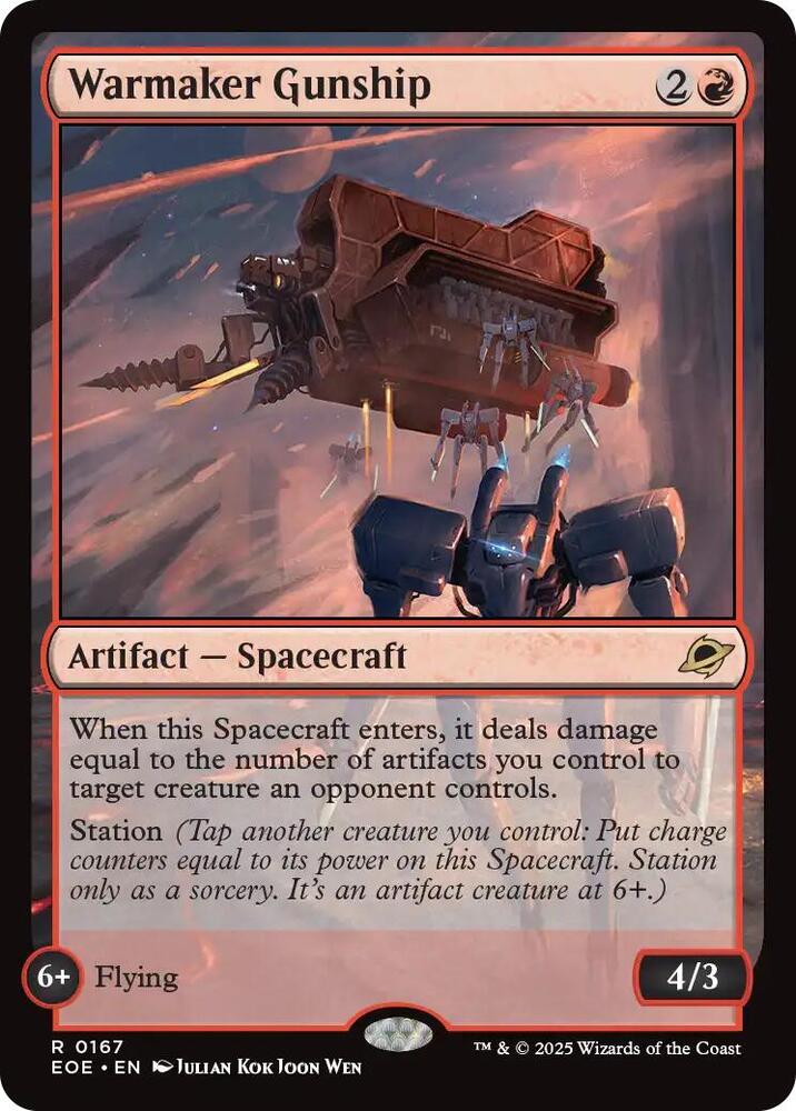 Warmaker Gunship 167 card from Edge of Eternities